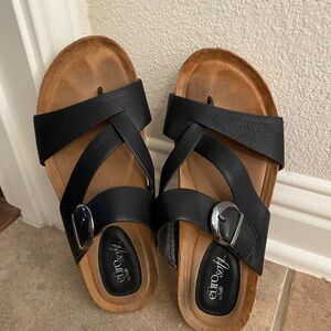 Black Sandals with Buckle